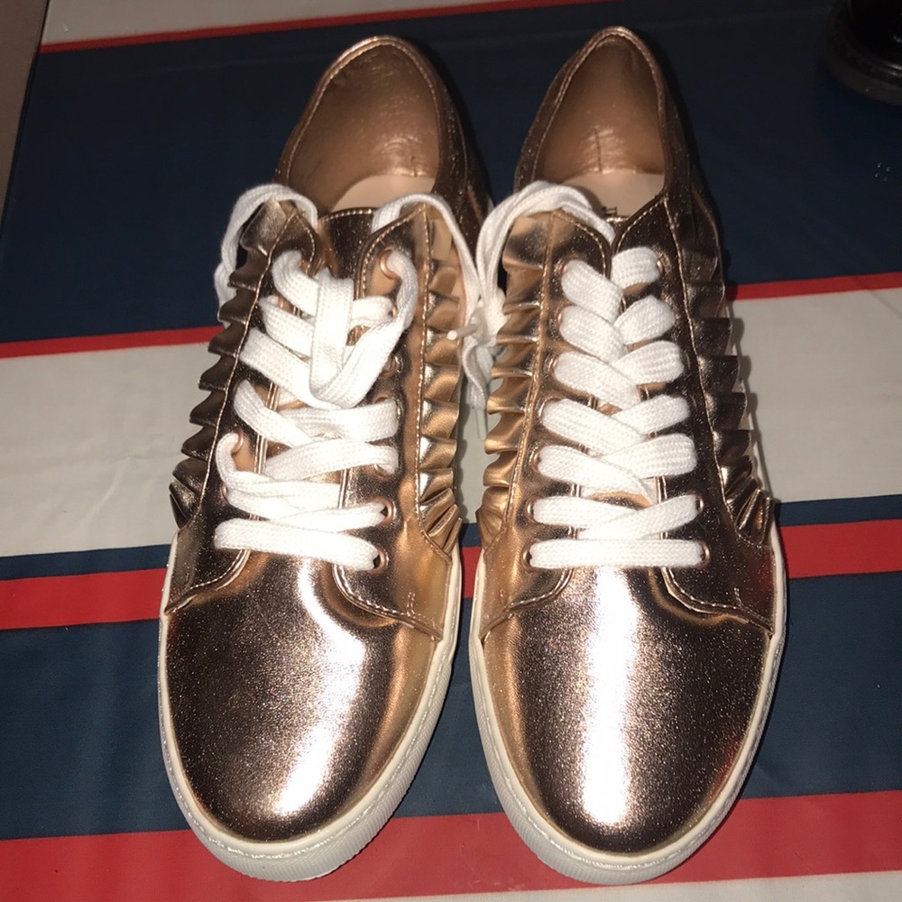 Gold rose sneakers